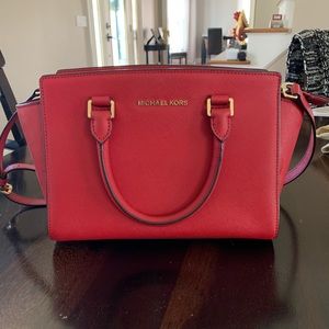 Red Michael Kors bag